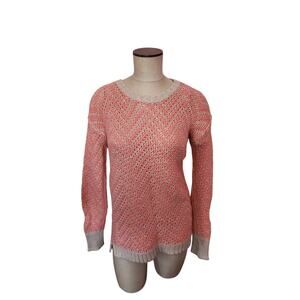 Aeropostale Orange And Cream sweater women Size Medium